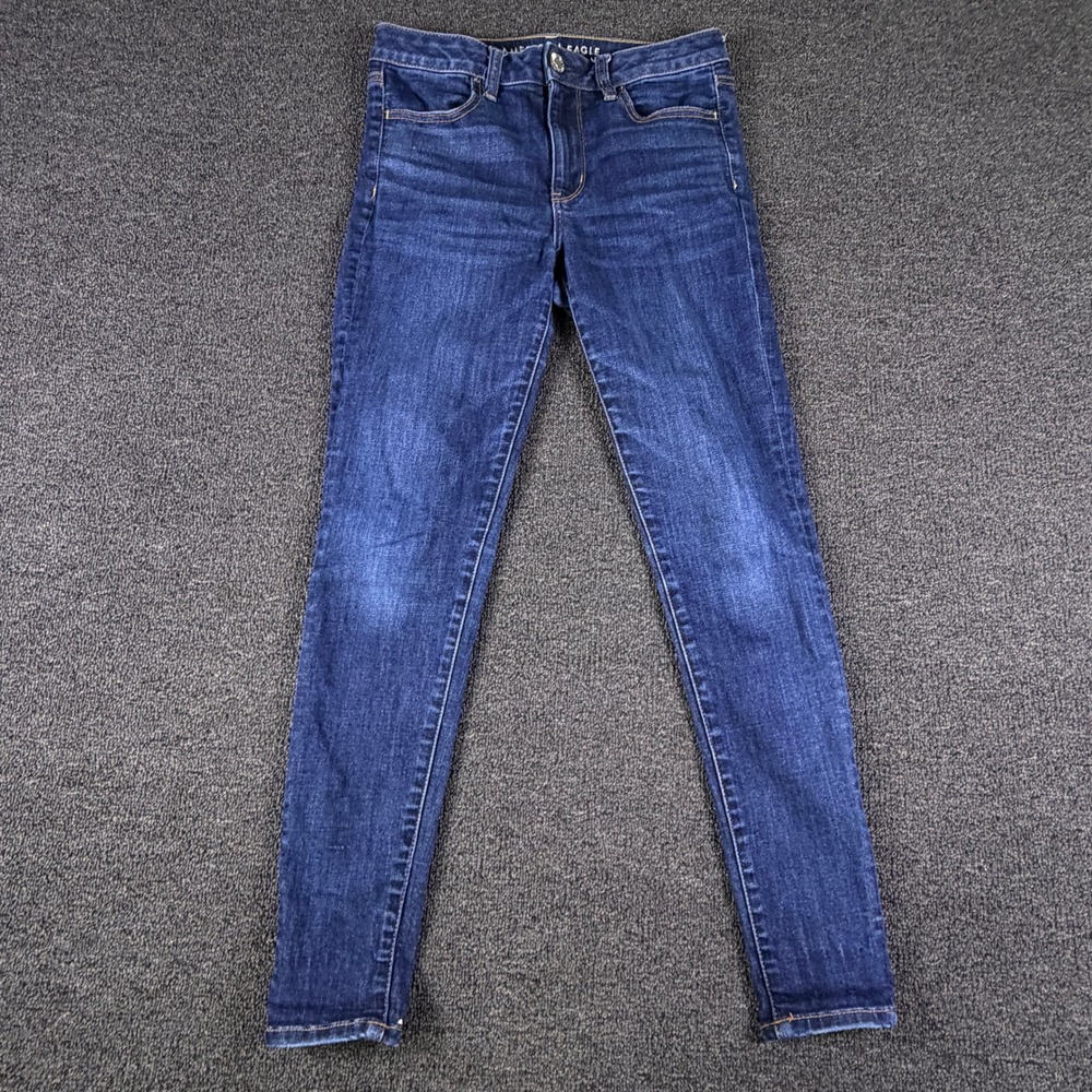 American Eagle Jegging Womens 8 (28x28) Hi-Rise Jegging Dark Wash Stretch EUC